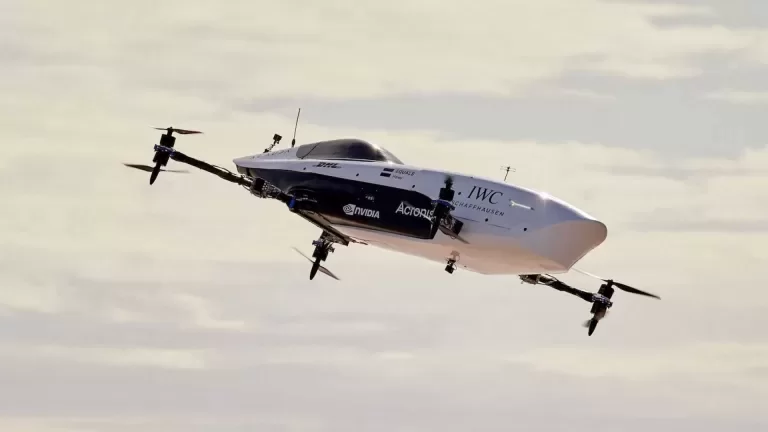 perspectiva coche volador electrico dron